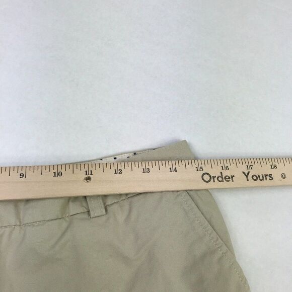 Tommy Hilfiger Womens Cotton Chino Khaki Shorts Beige Flat Front Pockets Size 4 - Picture 8 of 11